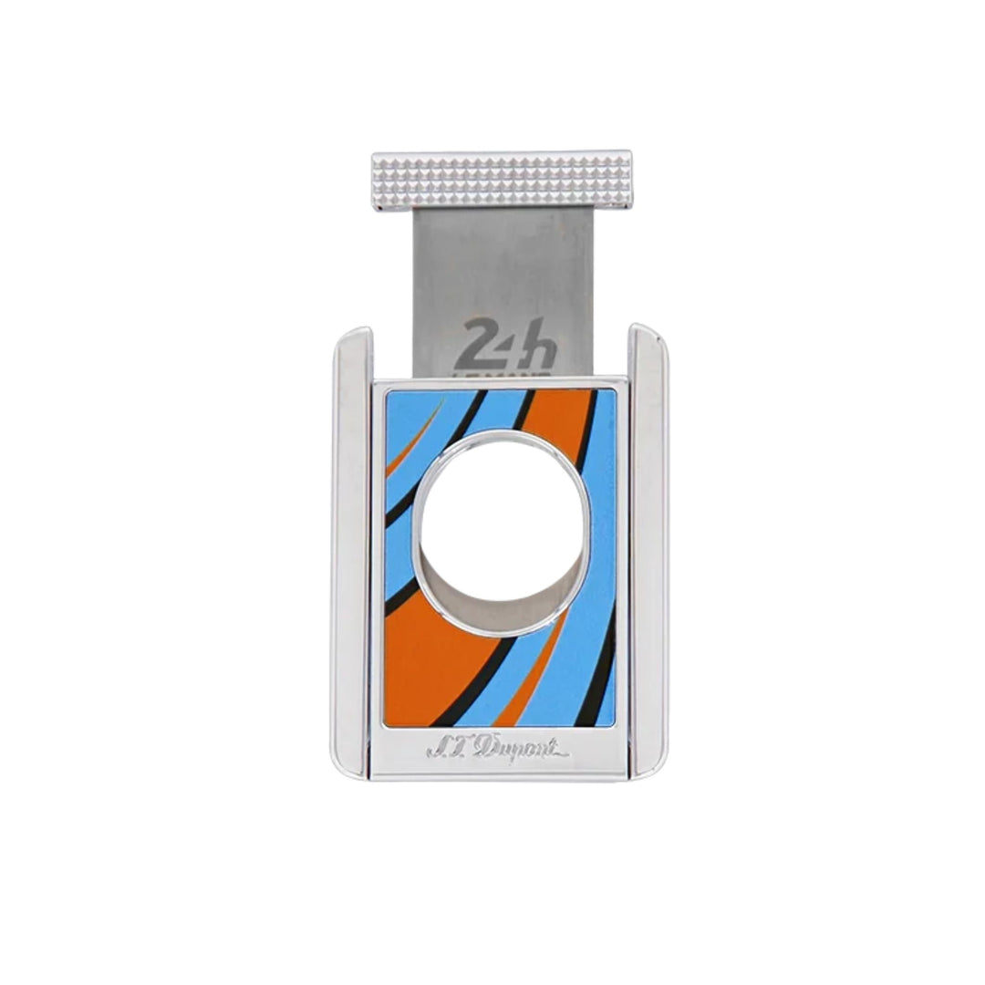 S.T. Dupont 24h Le Mans Cigar Stand Cutter in silber und blau kaufen bei Zigarren Herzog.