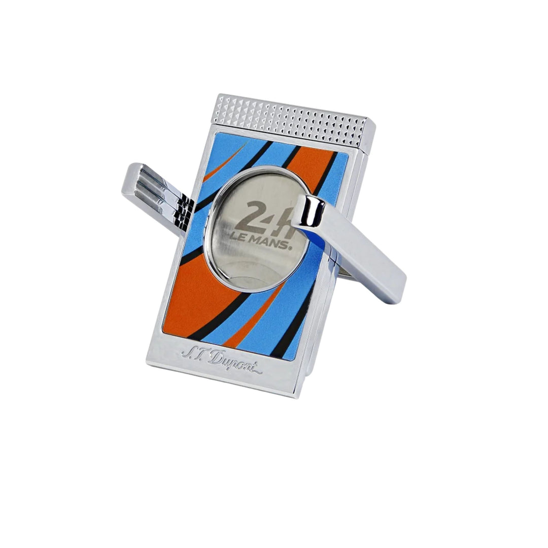 S.T. Dupont 24h Le Mans Cigar Stand Cutter in silber und blau kaufen bei Zigarren Herzog.