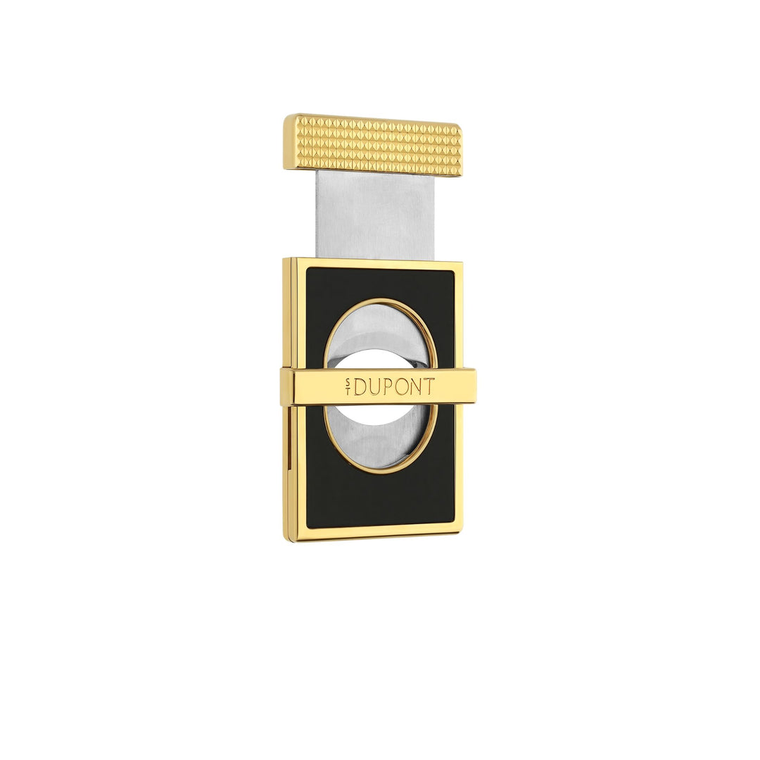 S.T. Dupont Cohiba 60 Perfect Cut Zigarrenschneider schwarz gold Doppelklingen-Cutter bei Zigarren Herzog kaufen.