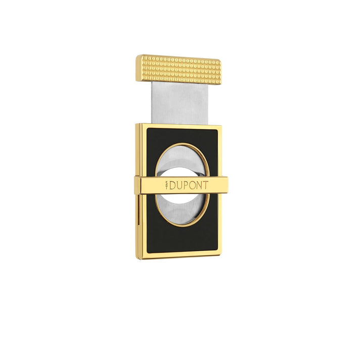 S.T. Dupont Cohiba 60 Perfect Cut Zigarrenschneider schwarz gold Doppelklingen-Cutter bei Zigarren Herzog kaufen.