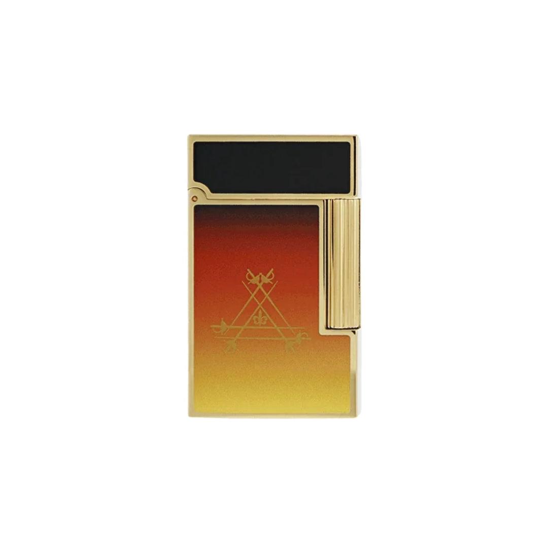 S.T. Dupont Ligne 2 Feuerzeug Montechristo Le Crepuscule in gold und rot kaufen bei Zigarren Herzog.