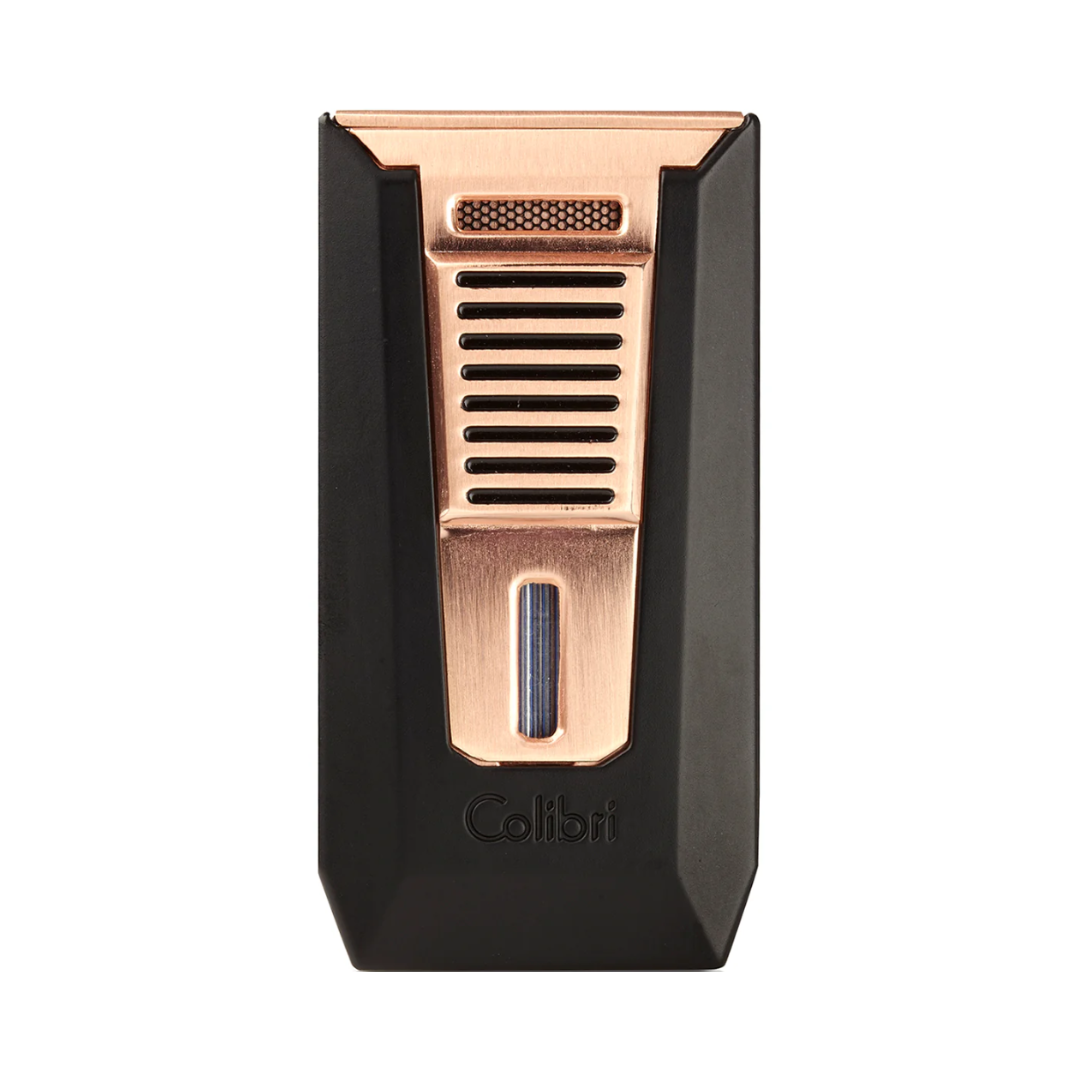 COLIBRI - 'Slide' Doppeljet (SCHWARZ - rose) Feuerzeug
