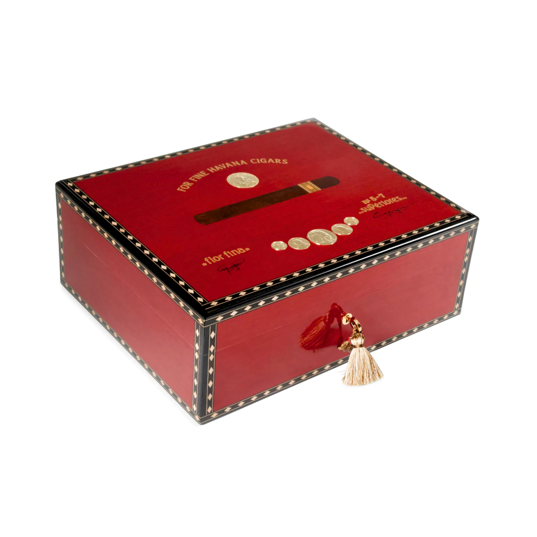 ELIE BLEU - 'Medal' Rot Humidor 120 Zigarren