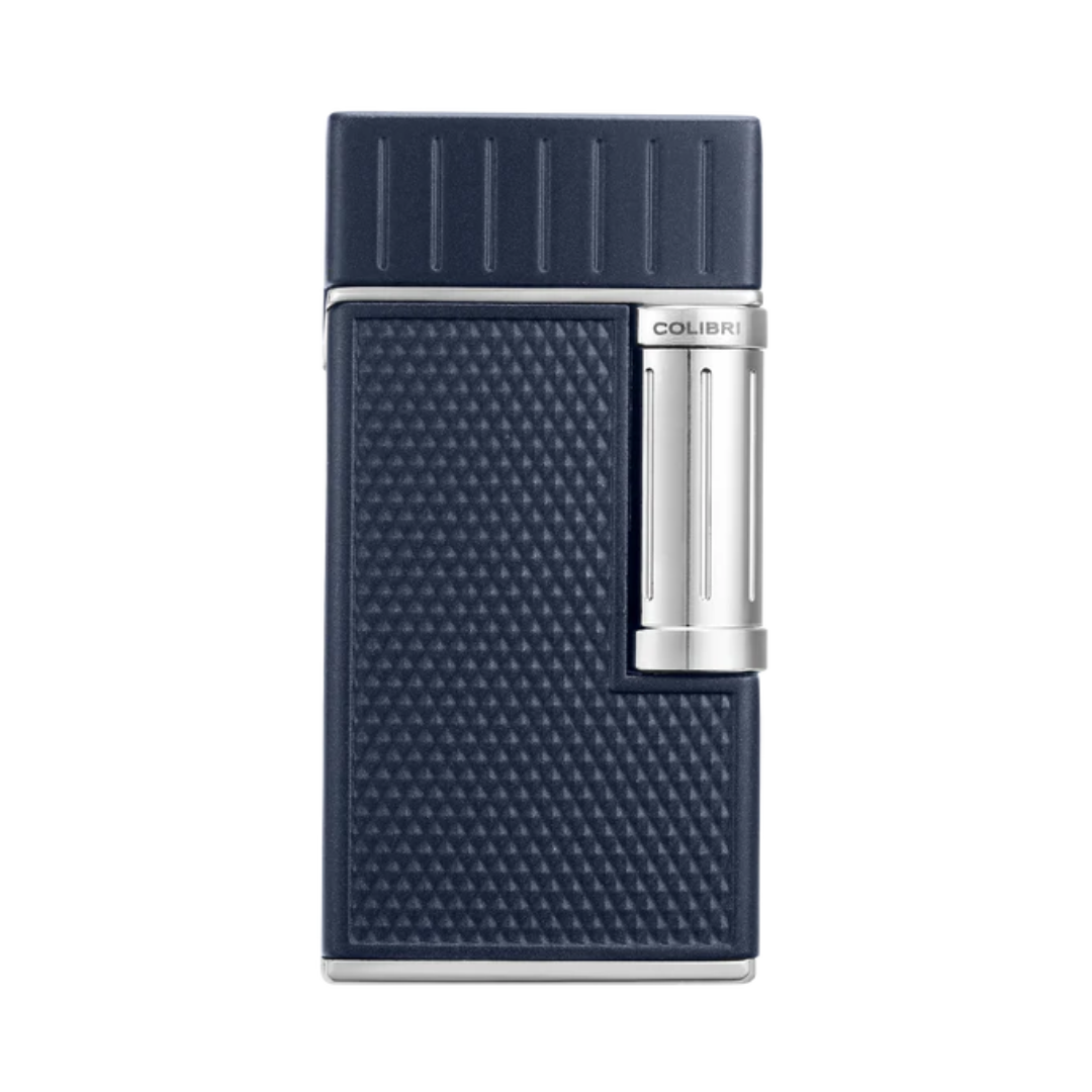 COLIBRI - 'Julius' Doppelflamme (NAVY - chrom) Feuerzeug